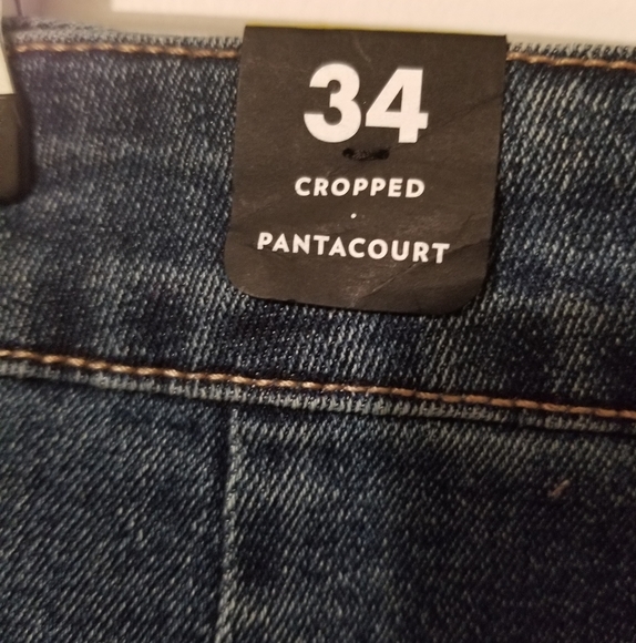 SOLD - WIDE LEG CAPRI DENIM PANTS - Picture 8 of 10